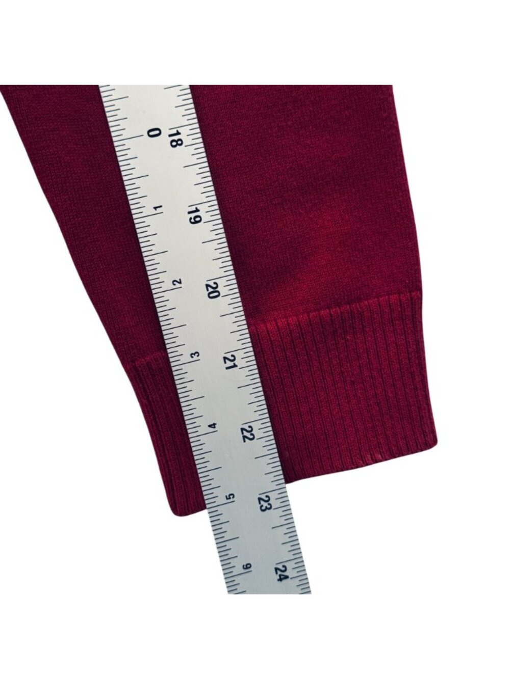 Vintage Lands End 1987 Drifter Cardigan Cotton Cranberry Size 10 Shell Buttons - Picture 11 of 16